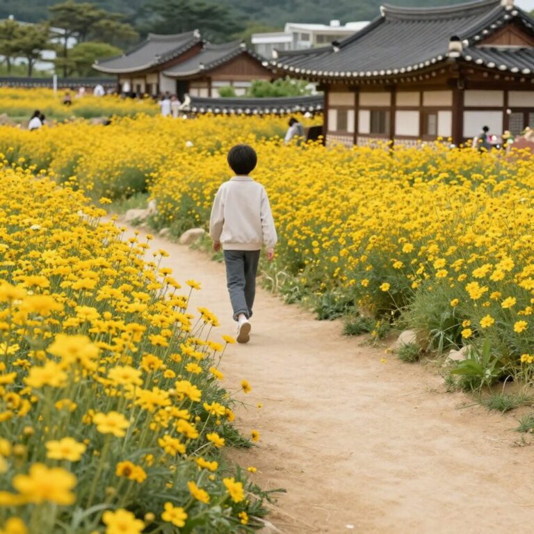 구례 산수유꽃축제 반곡마을 돌담길 노란꽃 풍경
