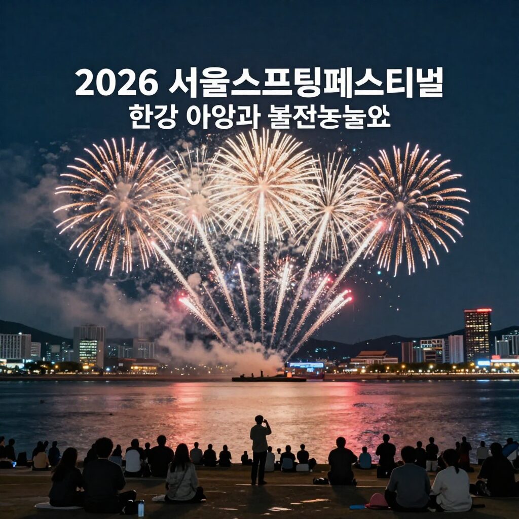 2026 서울스프링페스티벌 한강 야경과 불꽃놀이 쇼 포스터