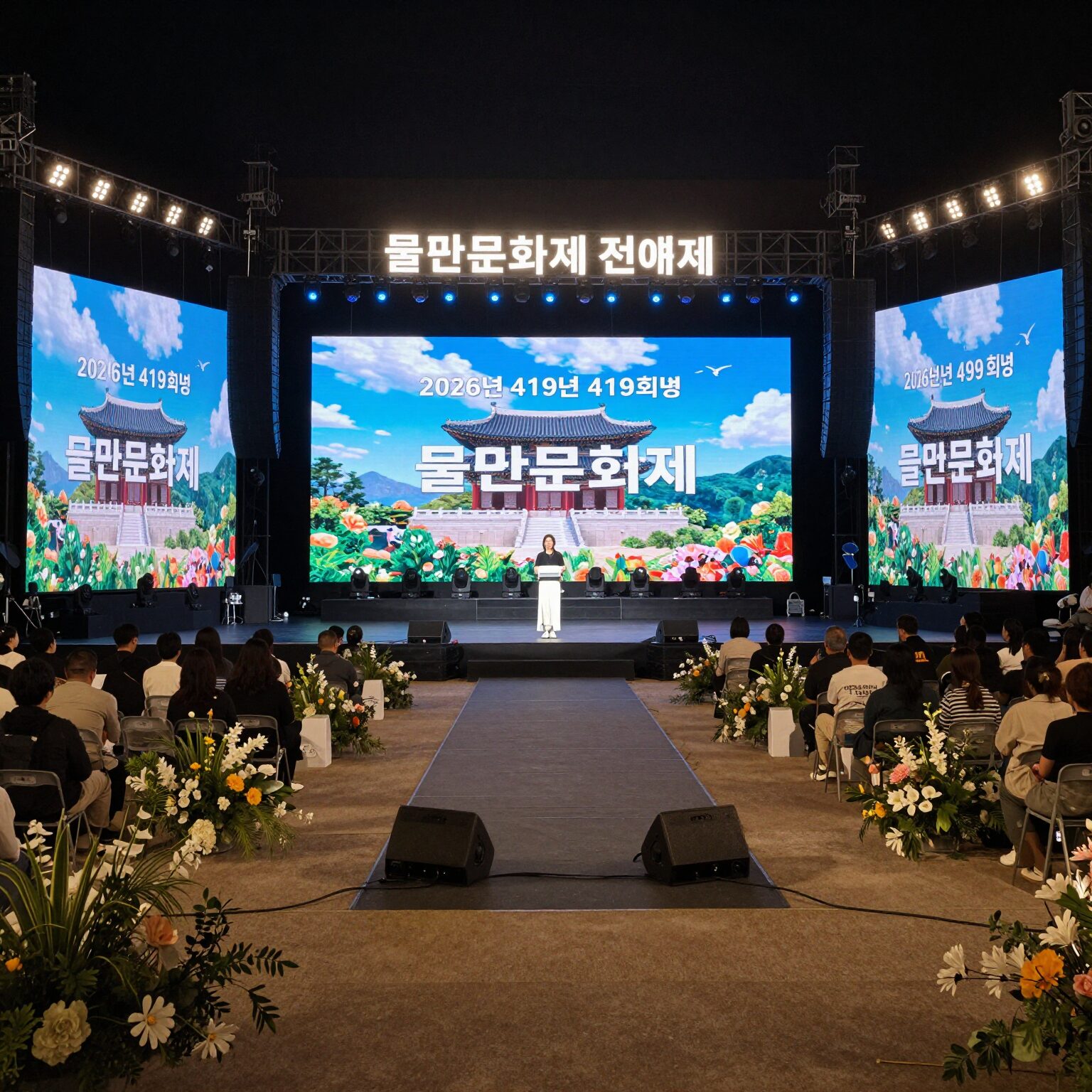 2026년 419혁명 국민문화제 전야제 특설무대 야경