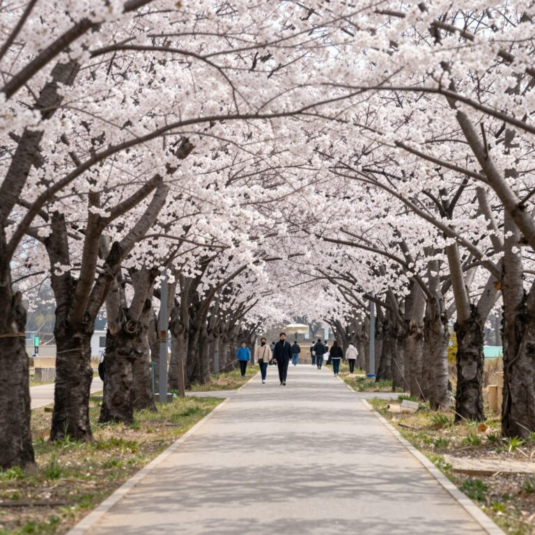 2026년 김포 계양천 풍년교 일대 벚꽃 길 봄 풍경