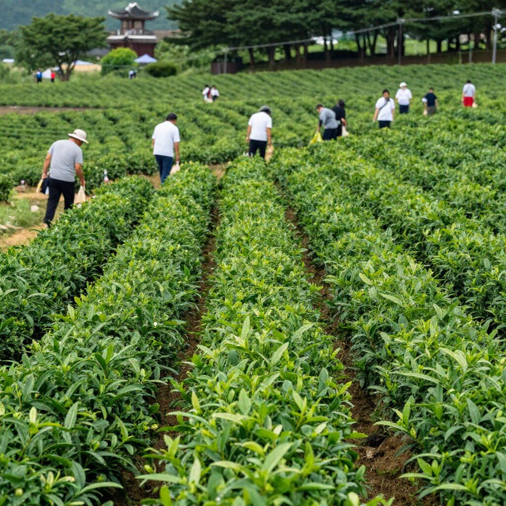 하동 야생차 문화축제의 푸르른 차밭과 다원 풍경