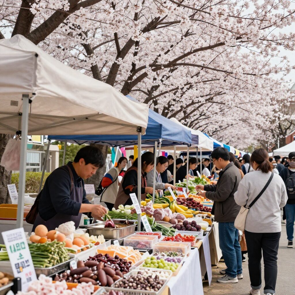 정읍 벚꽃축제 먹거리 장터