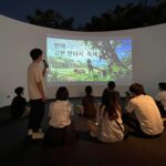 연제 고분 판타지 축제 밤 조명 장면