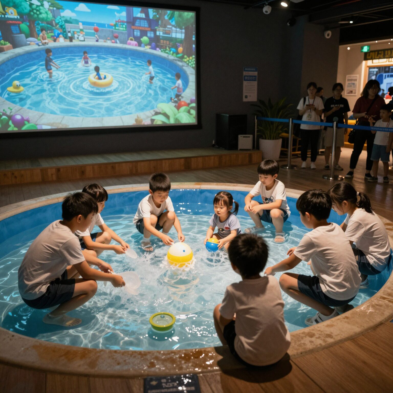 안산국제거리극축제 키즈존에서 즐거운 물놀이를 하는 아이들