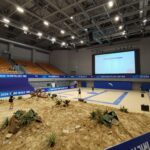 2026 아시아 이스포츠 대회가 열리는 진주실내체육관 내부 전경