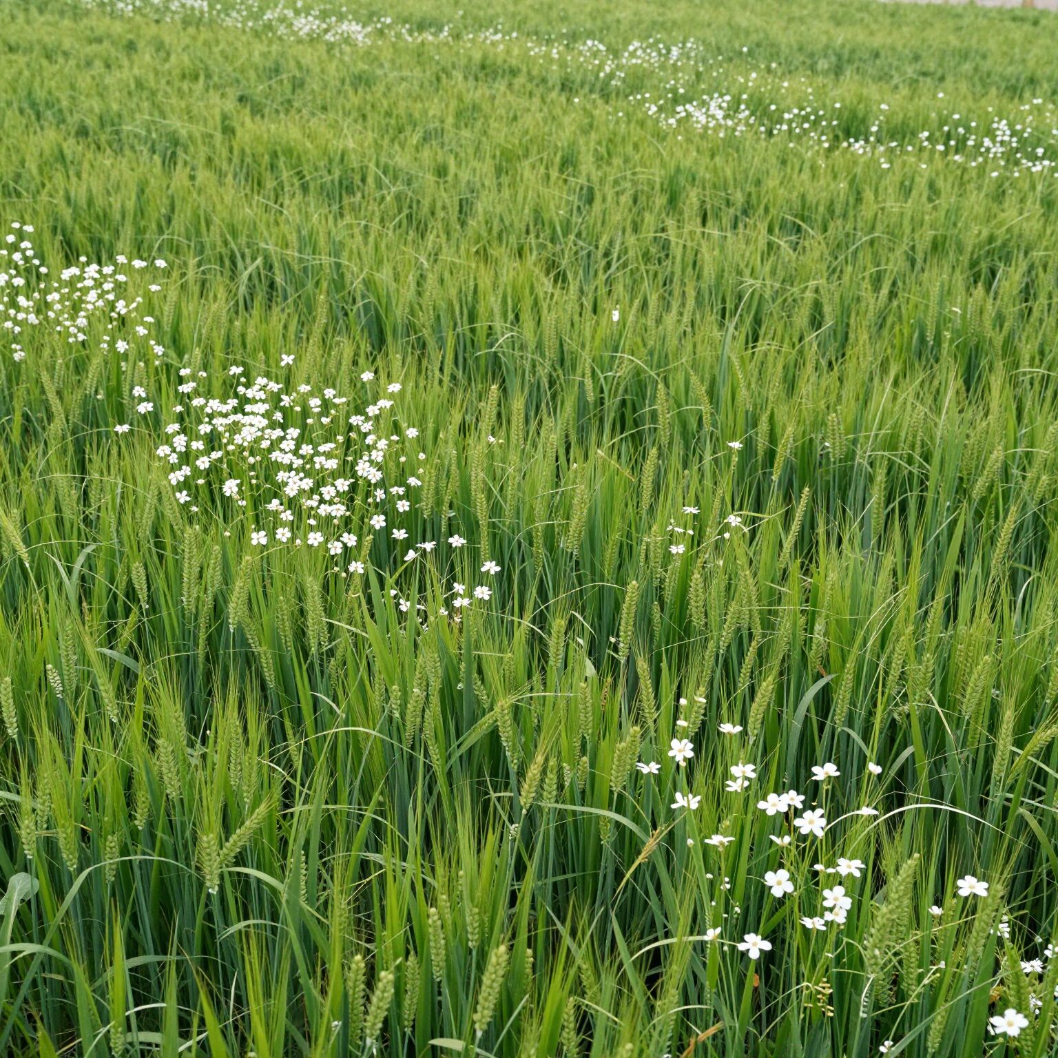 고창 청보리밭 축제 장면 초록 보리밭과 유채꽃이 함께 펼쳐진 넓은 풍경