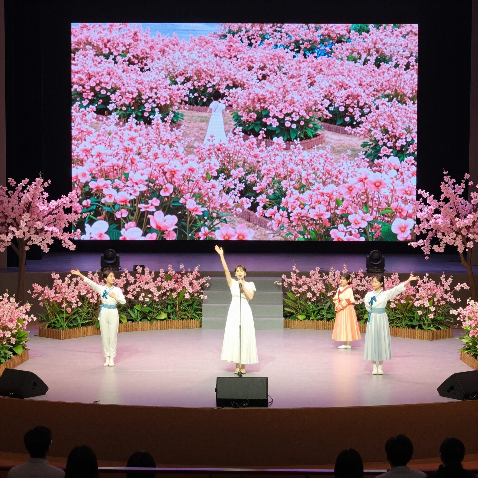 2026년 군포 철쭉축제 무대 공연 현장과 분홍빛 철쭉꽃