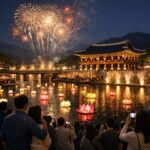 2026년 밀양 어화꽃불놀이 야간 전경과 영남루 야경