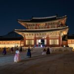 경복궁 야간 특별 조명과 공연 장면, 궁중문화축전의 아름다운 밤 풍경