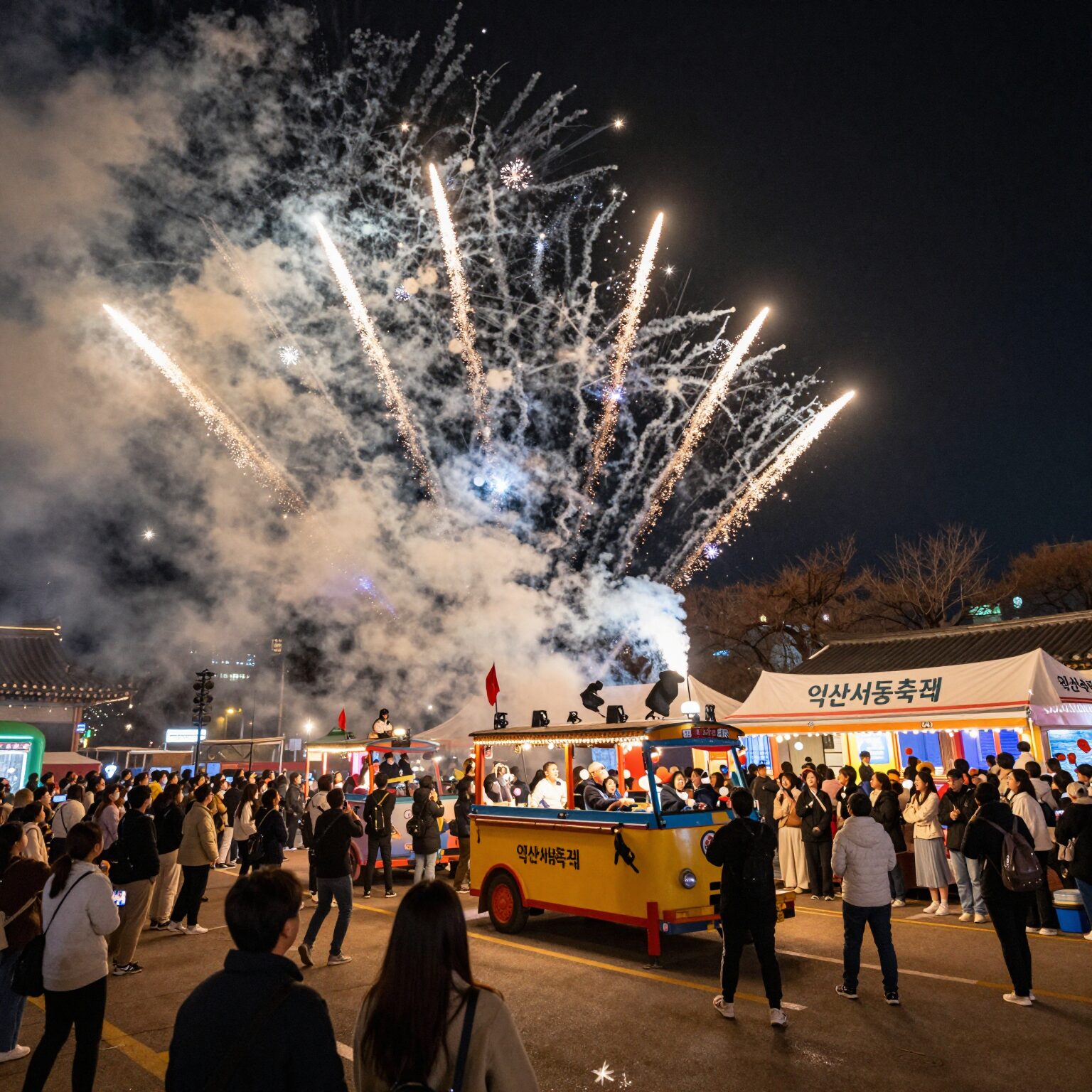 익산서동축제 퍼레이드와 야경 불꽃놀이 풍경