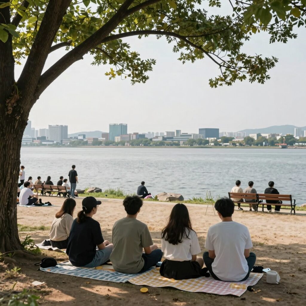 한강 서래섬 피크닉 콘서트 장소 전경과 탁 트인 한강 뷰