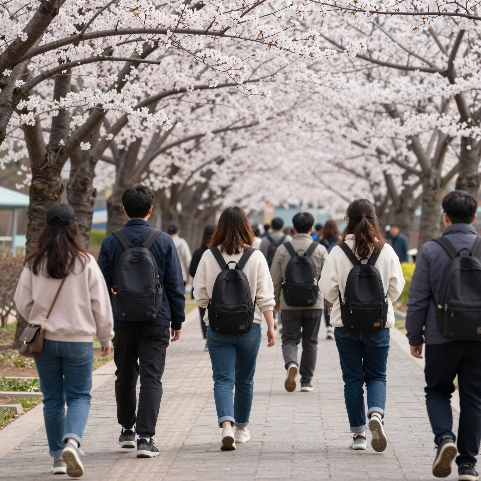 2026 스프링워크 서울 남산 벚꽃길 걷기 행사 참가자들