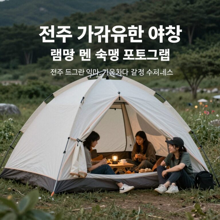 전주 국가유산야행 캠핑 텐트 숙박 프로그램 이미지