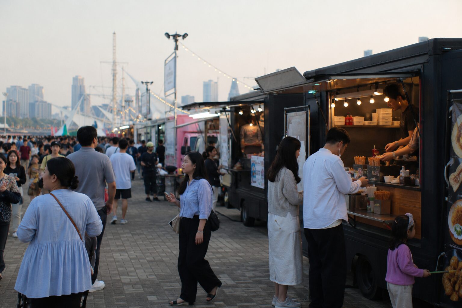화성 뱃놀이 축제 푸드트럭 거리