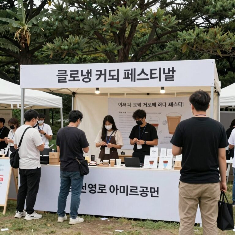 부산 영도 아미르공원에서 열리는 글로벌 커피 페스티벌의 야외 행사장 전경
