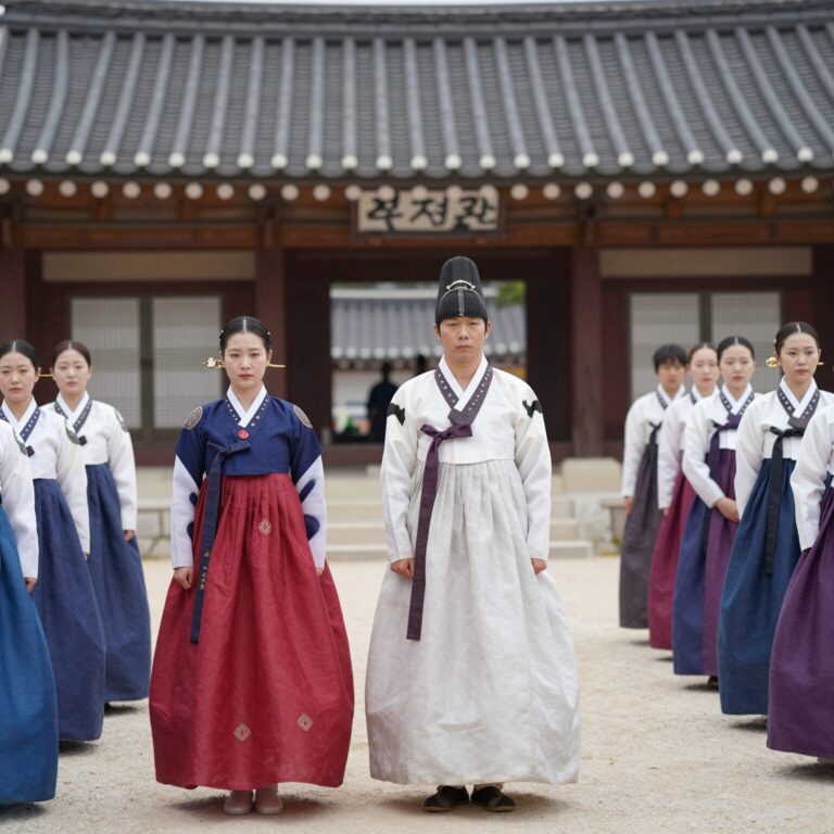 나주 금성관 앞에서 진행되는 수문장 교대의식 모습