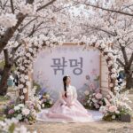 공주 꽃멍 축제 포토존 벚꽃과 예쁜 데코