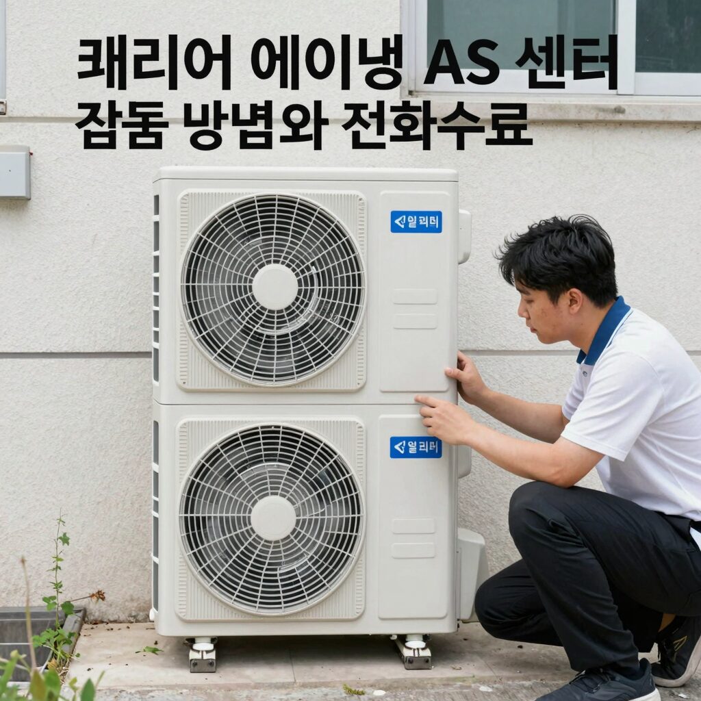 캐리어 에어컨 AS 센터 접수 방법과 전화번호 안내 이미지