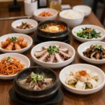 포천 차이홍 중식 무한리필 14900원 총정리 포천 차이홍 중식 무한리필 뷔페의 다양한 요리가 차려진 테이블, 탕수육과 꿔바로우가 눈에 띈다