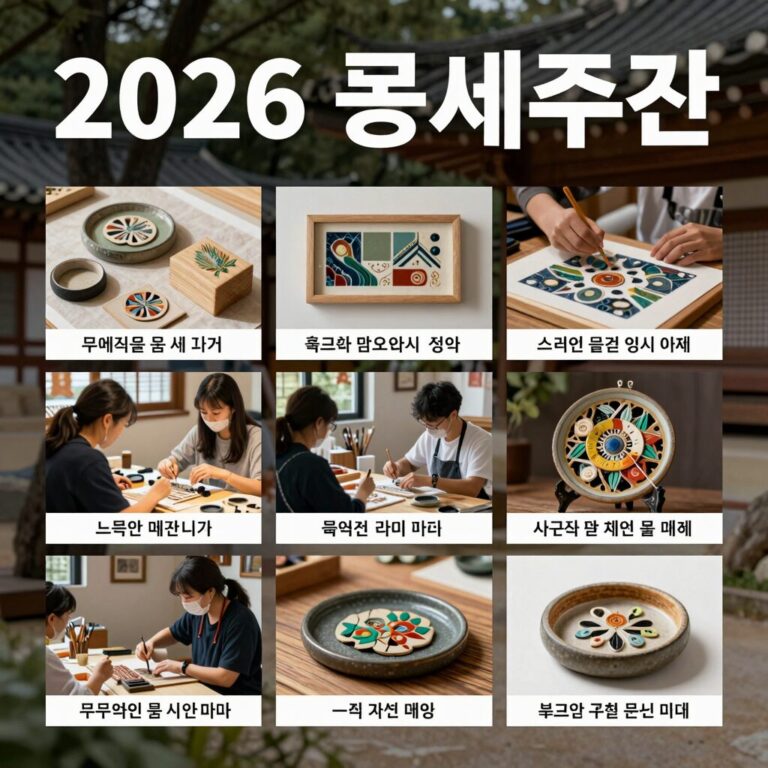 2026 공예주간 전국 행사 포스터와 다양한 공예 작품 이미지