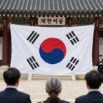 제헌절 공휴일 재지정 논란 총정리 국회에서 열린 제헌절 기념식 사진 태극기와 헌법 전문이 보인다