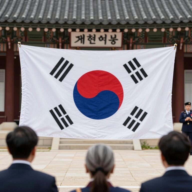 국회에서 열린 제헌절 기념식 사진 태극기와 헌법 전문이 보인다