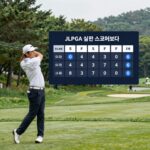JLPGA 홈페이지 실시간 스코어보드 화면