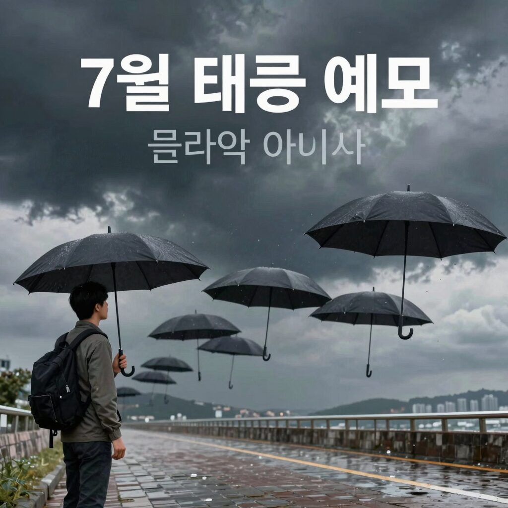 7월 태풍 예보 이미지