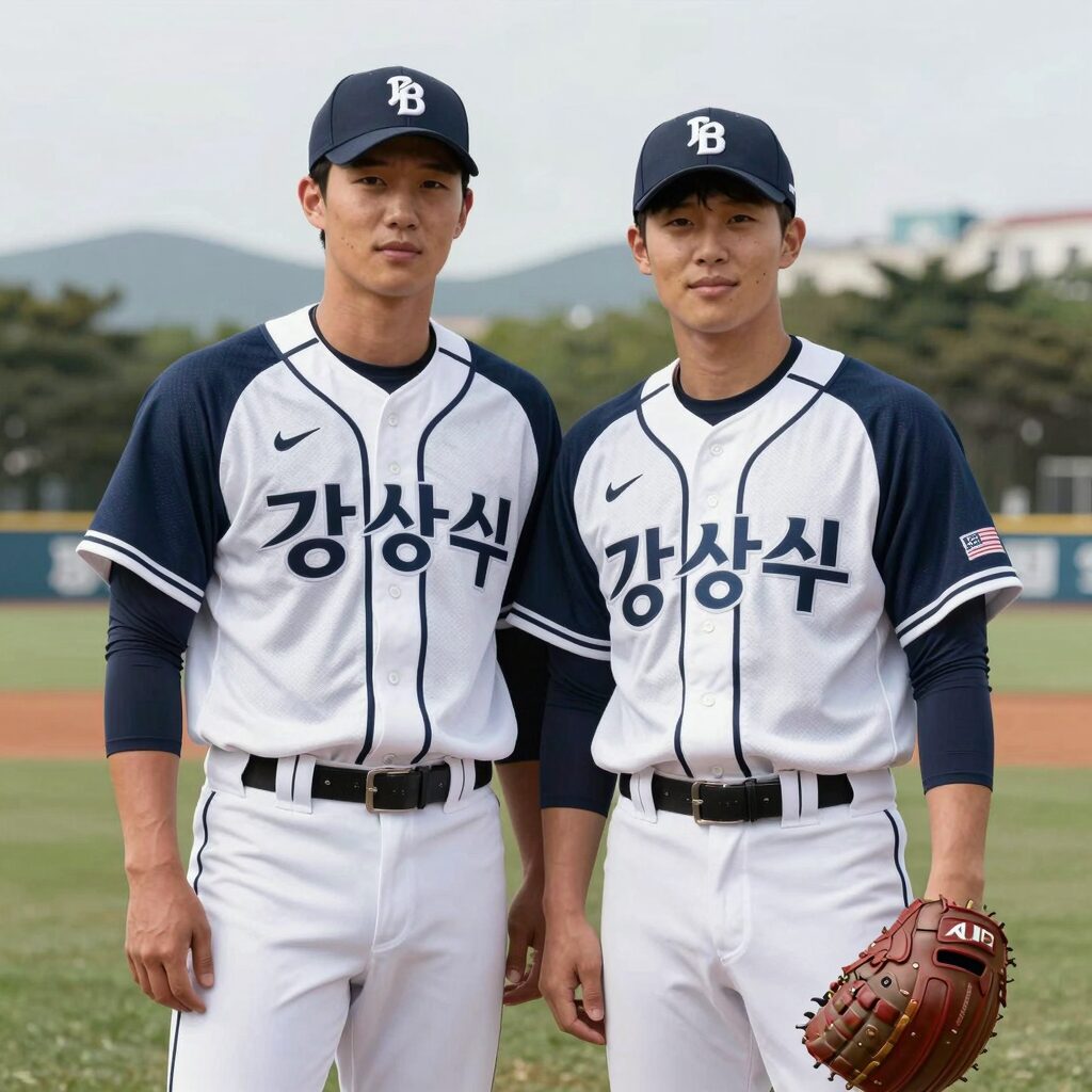 야구선수 김상수와 동생 가수 우디 형제 사진
