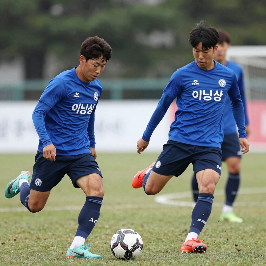 이임생 고려대 축구부 시절 훈련 모습