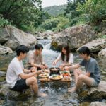 안양 유원지 계곡에서 즐기는 물놀이 후 맛있는 식사