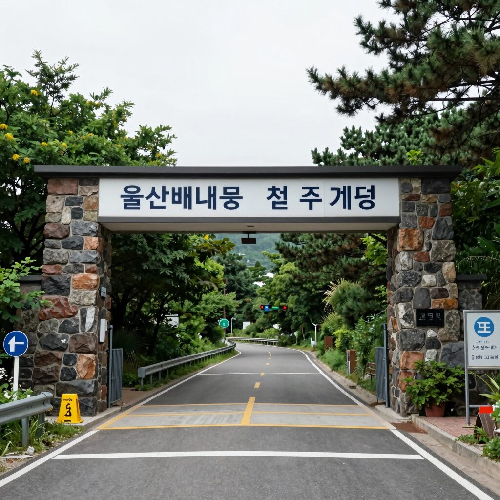 울산 배내골 철구소 계곡 주차장과 입구 풍경