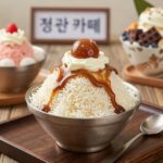 정관 빙수 카페에서 꼭 가볼 곳 정관 카페 빙수당의 시오캬라멜 우유눈꽃빙수와 다양한 디저트 메뉴