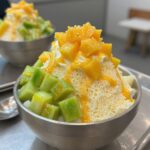 청주 빙수 맛집 사례월 망고코코넛빙수와 오렌지크림라떼