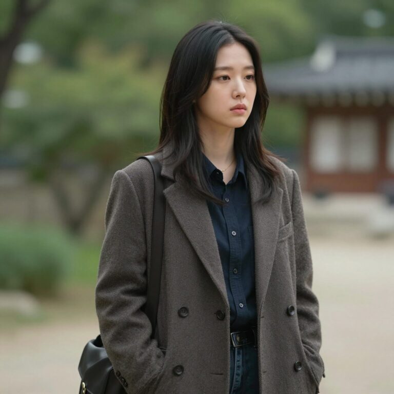 스투시 롱슬리브를 입고 일상에서 편안하게 스타일링한 모습