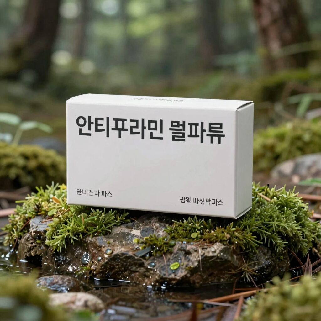 안티푸라민 쿨파워 제품 박스와 파스 이미지