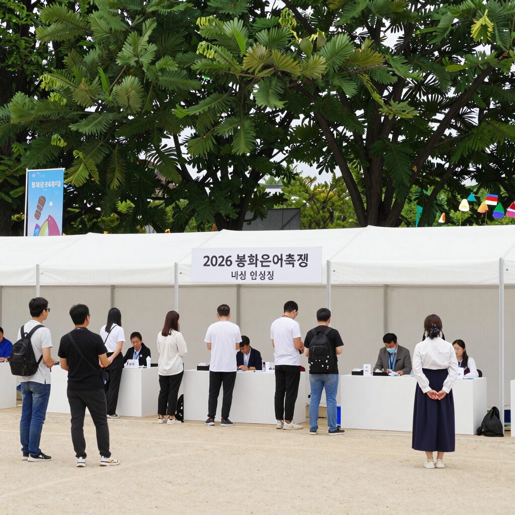 2026 봉화은어축제 내성천 행사장 전경과 체험 부스 모습