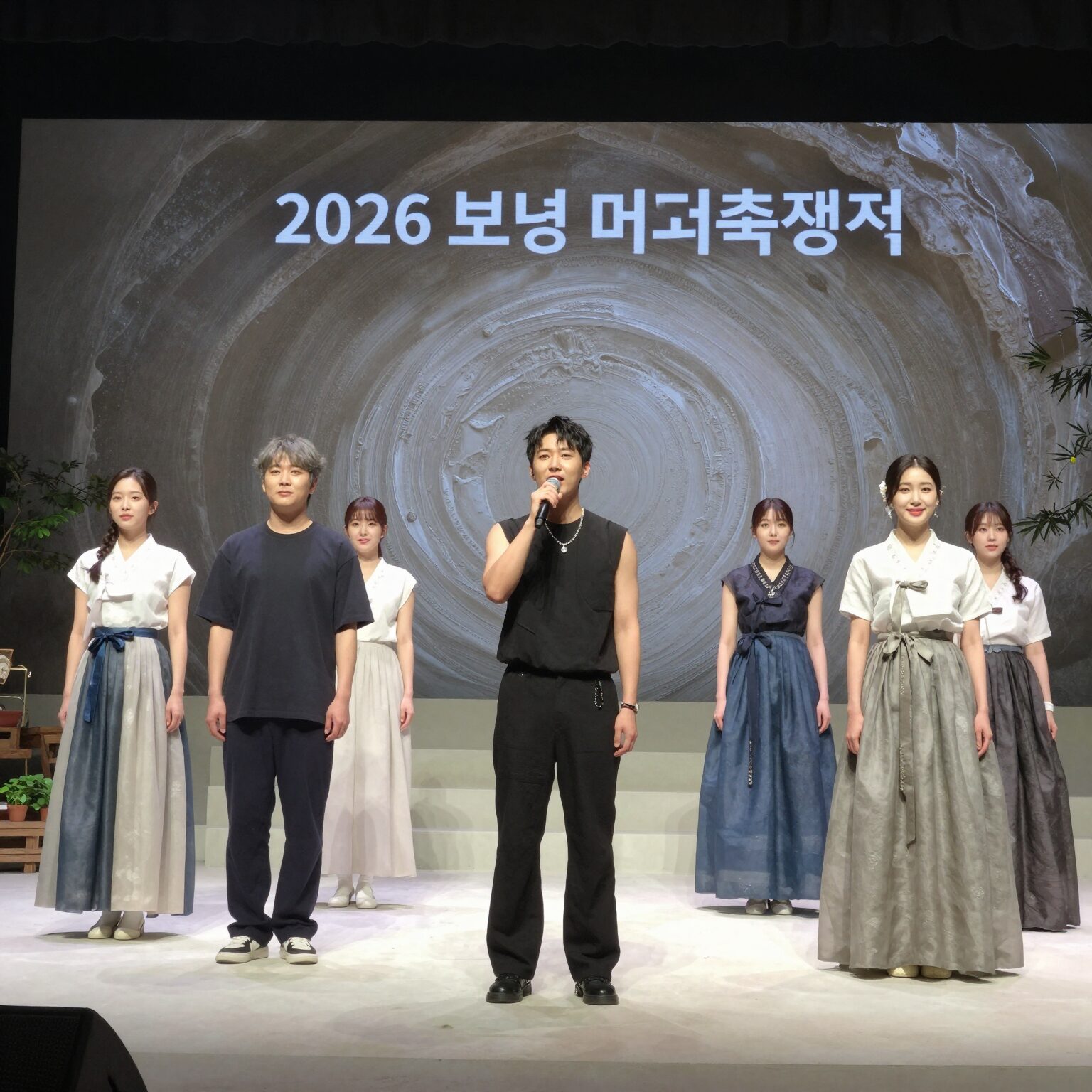 2026 보령머드축제 무대에서 공연하는 가수들 모습