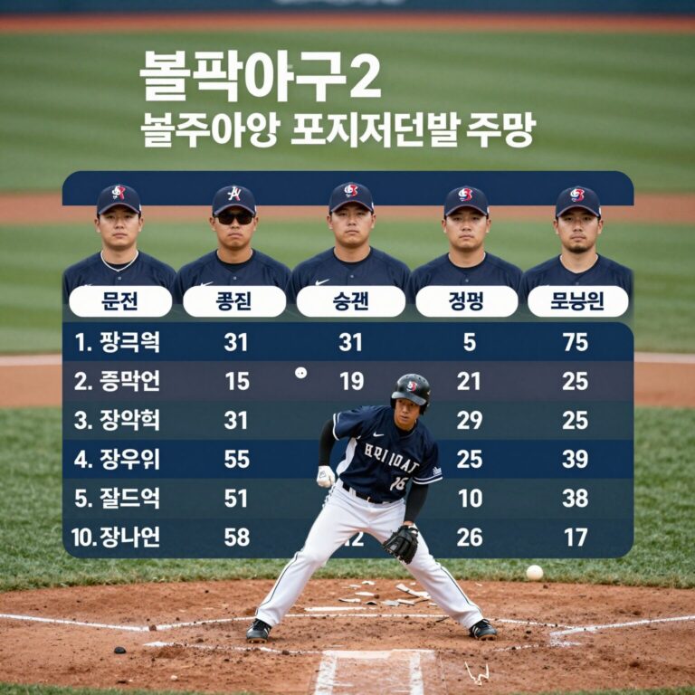 불꽃야구2 선수 명단과 포지션별 주요 선수들