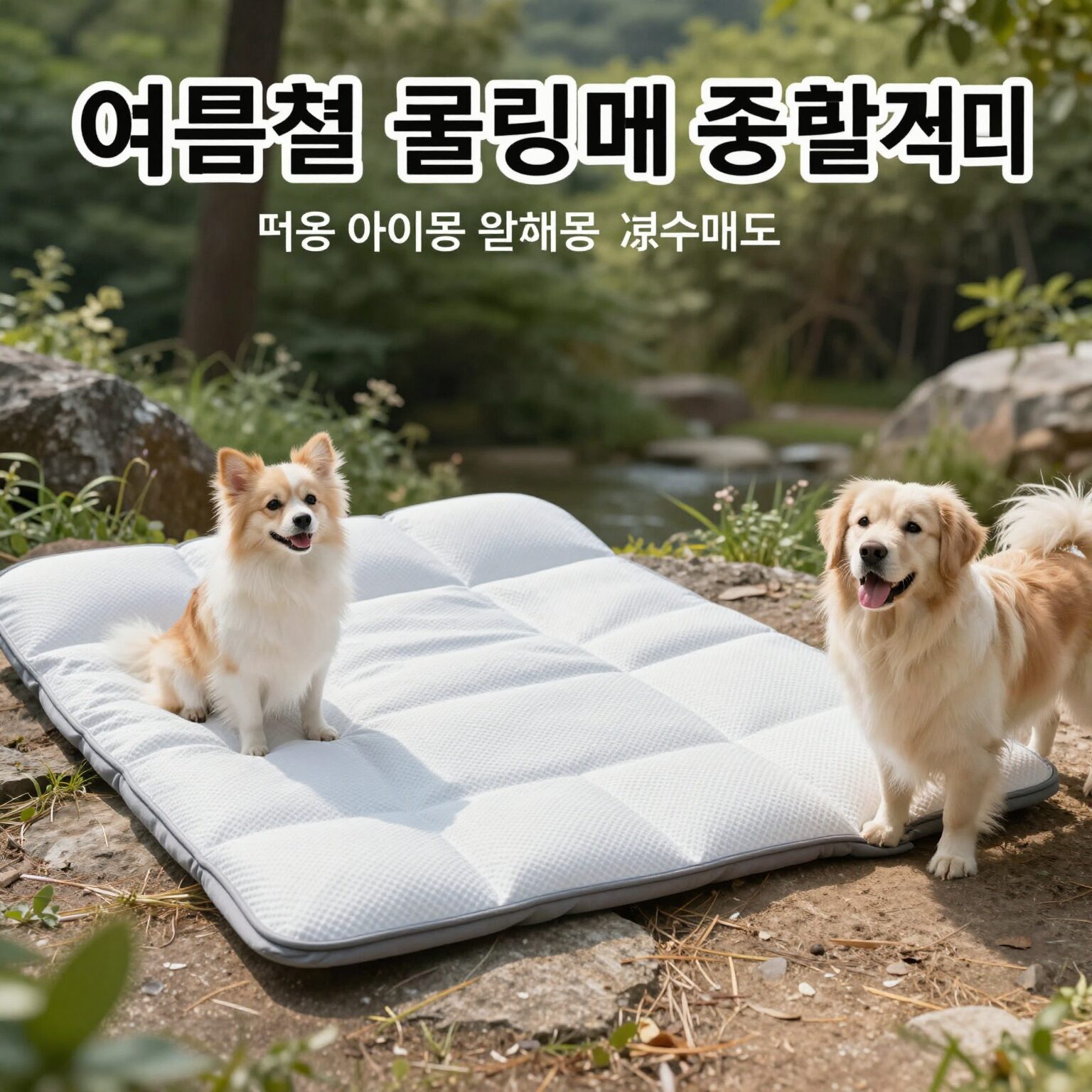 여름철 쿨링매트 종류별 비교 사진 펫용 아이용 일반용 냉수매트