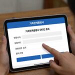 가족관계증명서 인터넷 발급 화면에서 발급 대상자와 증명서 종류 선택 과정