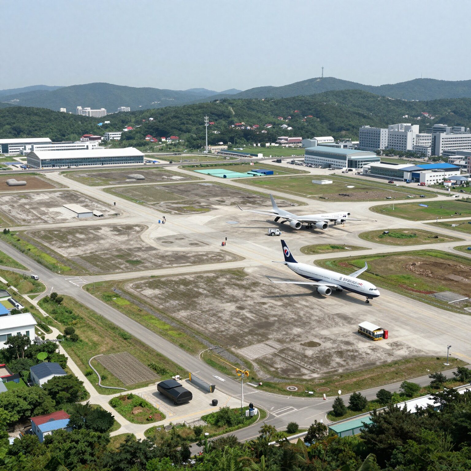 광주 군공항 부지와 첨단산단 항공뷰