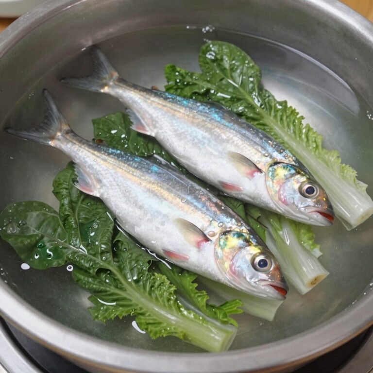 한치 물회 완성 모습, 신선한 한치와 채소가 탄산수에 잠겨 시원해 보인다