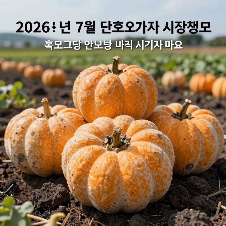 2026년 7월 제주 단호박 가격 시장 정보