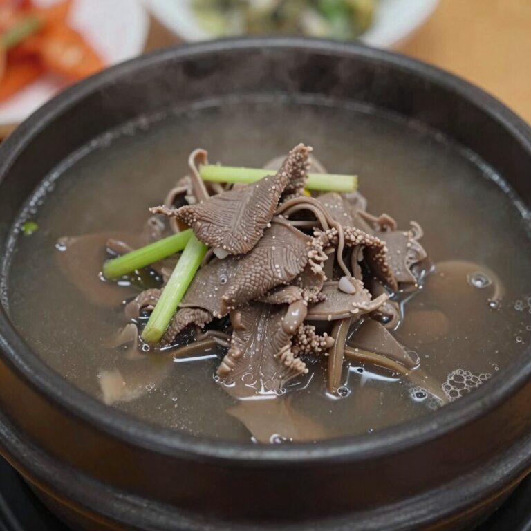 청주 정가네 반계탕 녹두죽 반계탕 뚝배기에 담긴 모습