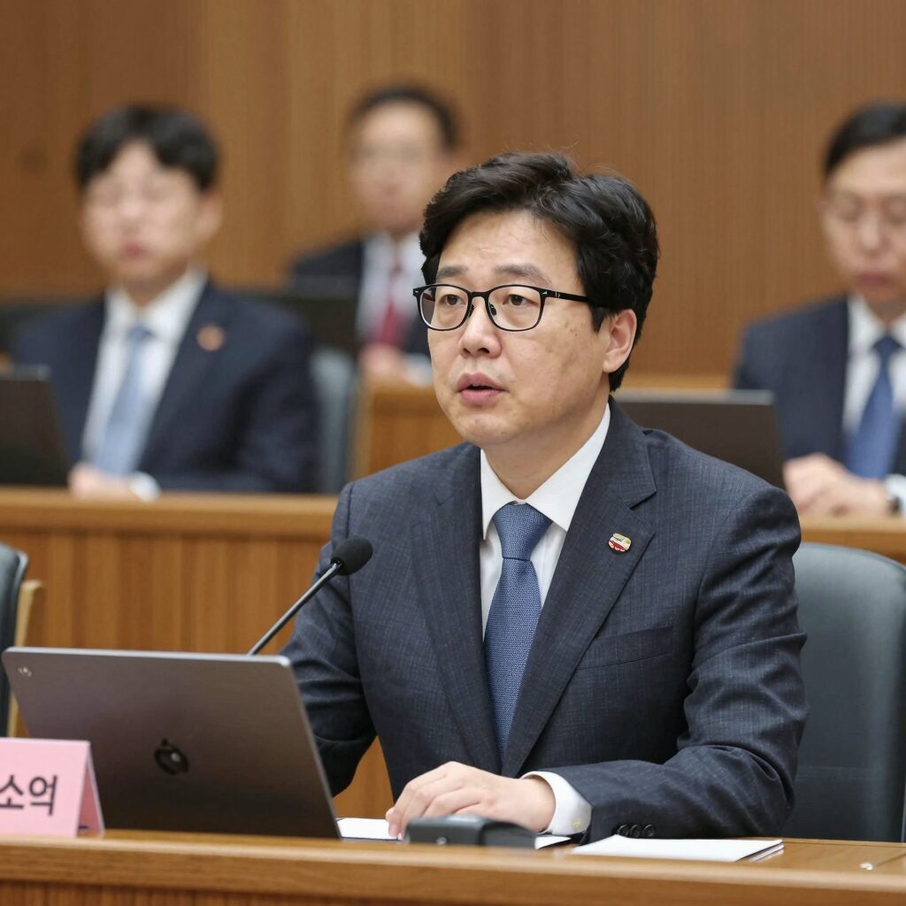 김소희 국회의원이 국회 본회의장에서 발언하고 있는 사진 전문성과 신뢰감을 준다