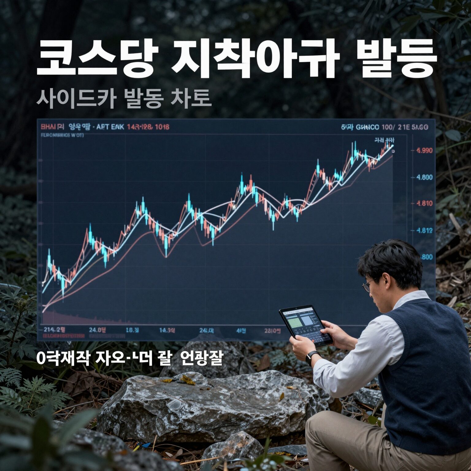 코스닥 지수 급락시 사이드카 발동 장면을 나타내는 차트 이미지