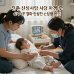 전주 신생아 사망 사건 후 산후조리와 안전한 신생아 케어 방법을 강조한 이미지