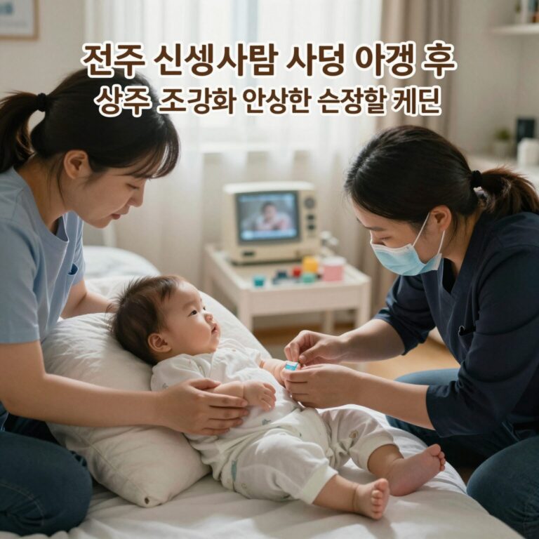 전주 신생아 사망 사건 후 산후조리와 안전한 신생아 케어 방법을 강조한 이미지
