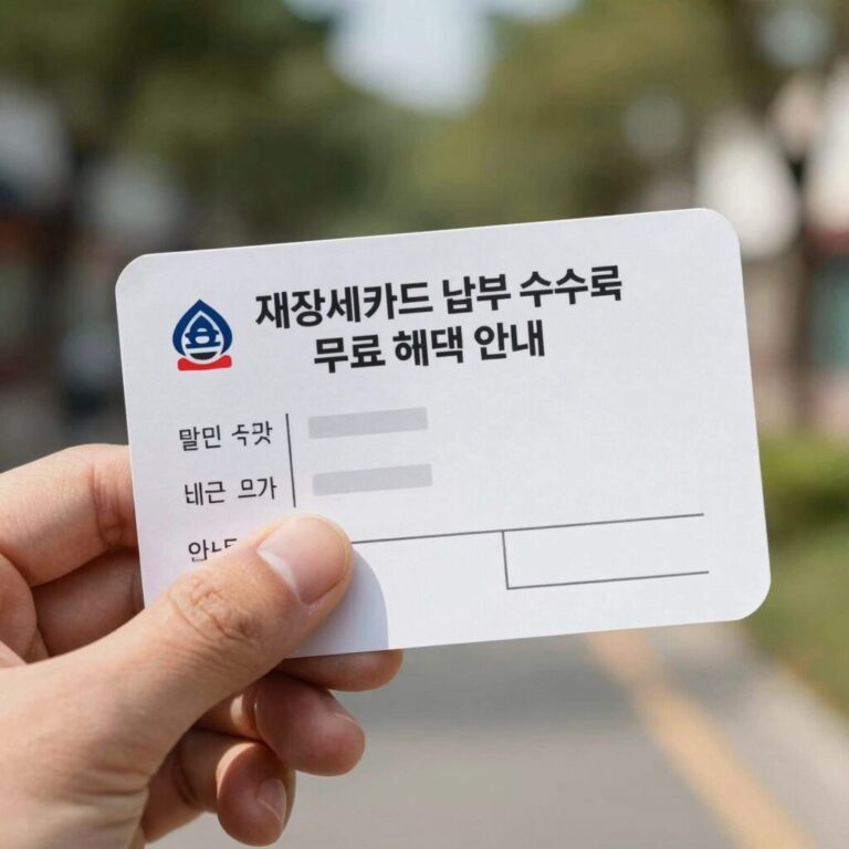 재산세 카드 납부 수수료 무료 혜택 안내